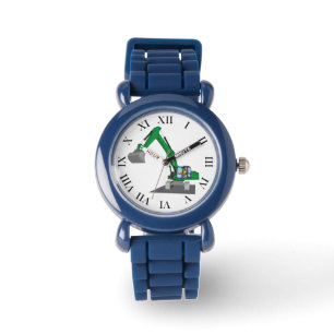 Reloj De Pulsera excavadora verde de cadena