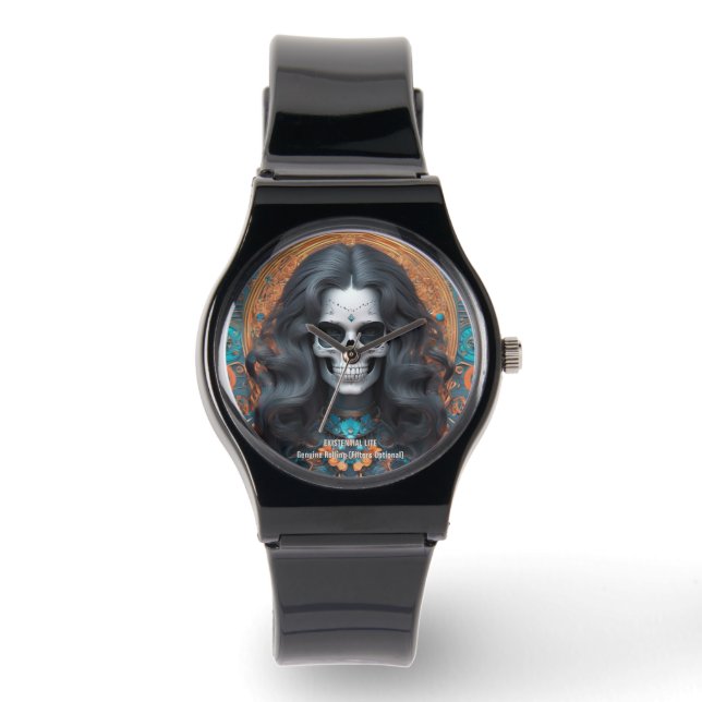 Reloj De Pulsera EXISTENCIAL LITE Memento Mori Femme Skull Unisex (Anverso)