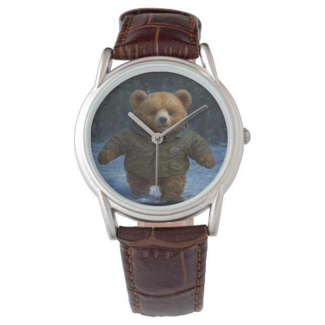 Reloj De Pulsera Explorando el arte del oso de Teddy para niños (Anverso)