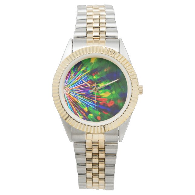 Reloj De Pulsera Explosión de Arcoíris  (Anverso)