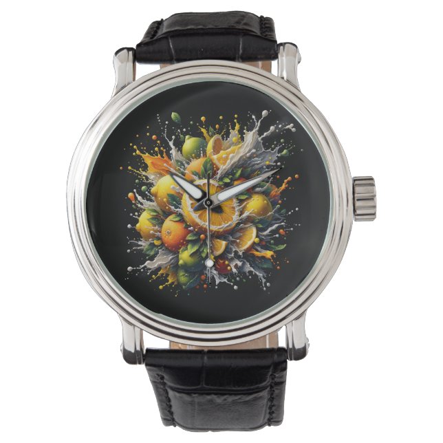 Reloj De Pulsera Explosión de cítricos (Anverso)