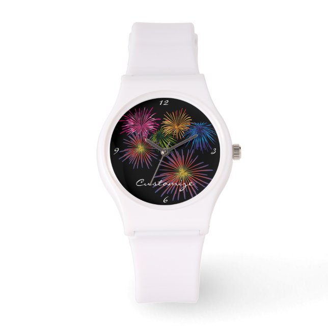 Reloj De Pulsera Explosión de fuegos artificiales Thunder_Cove (Anverso)