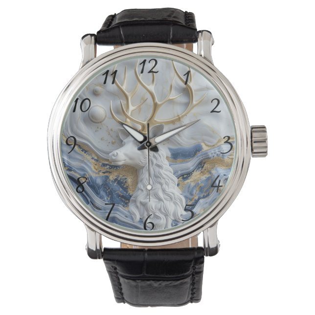 Reloj De Pulsera Exposición Mágica de Reno de Fiesta (Anverso)