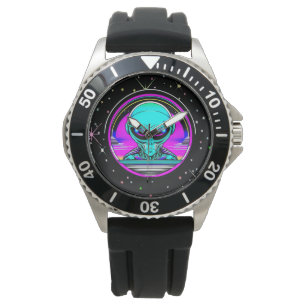 Reloj De Pulsera Extranjero terrestre volando un OVNI