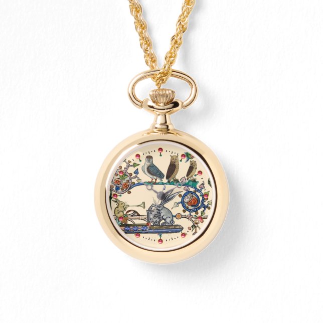 Reloj De Pulsera EXTRAÑO BESTIARIO MEDIEVAL HACIENDO Lechuzas DE MÚ (Anverso)
