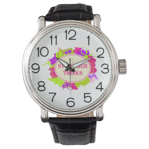 Reloj De Pulsera Extraño piensa cita al estilo de un programa de te