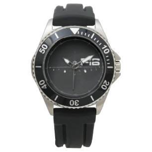 Reloj De Pulsera F-16 Combatiendo el capullo negro del protector de