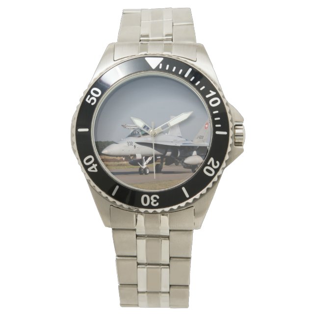 Reloj De Pulsera F-18A Hornet Fuerza Aérea Suiza (Anverso)