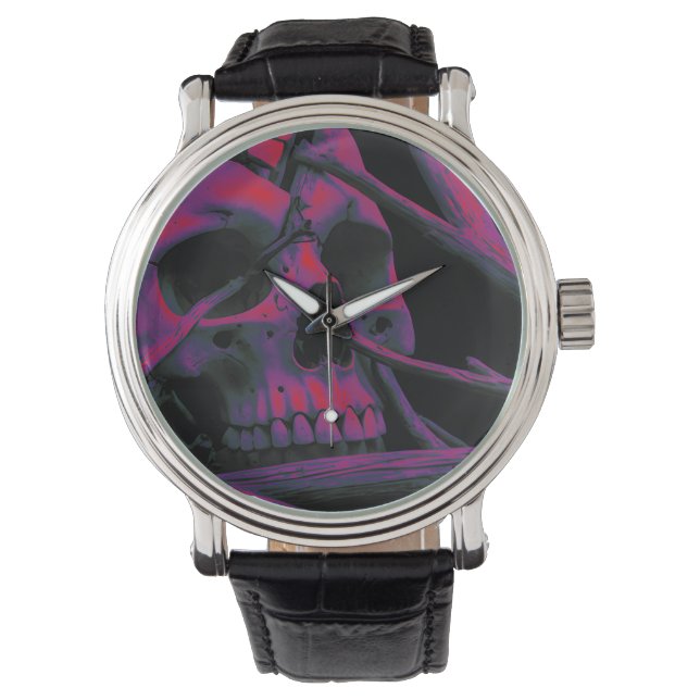 Reloj De Pulsera F-Caw-F Funny Black Crow Bird (Anverso)