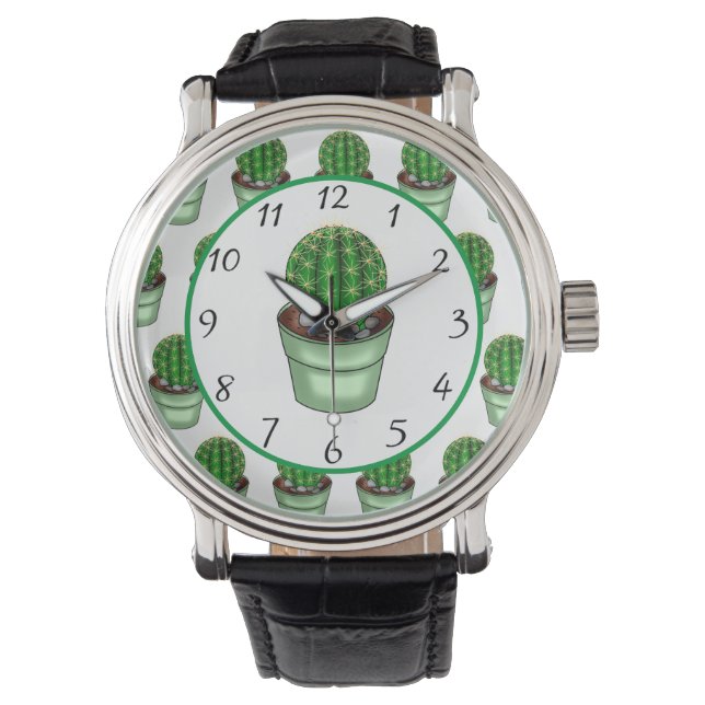 Reloj De Pulsera Fábrica de la mano Cacti (Anverso)