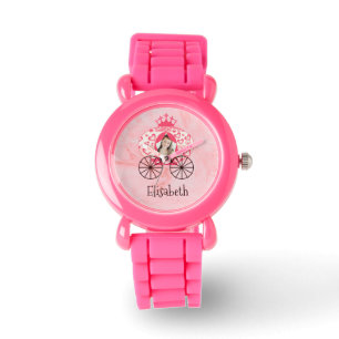 Reloj De Pulsera Fairytale Royal Princess Carriage Chica Cumpleaños
