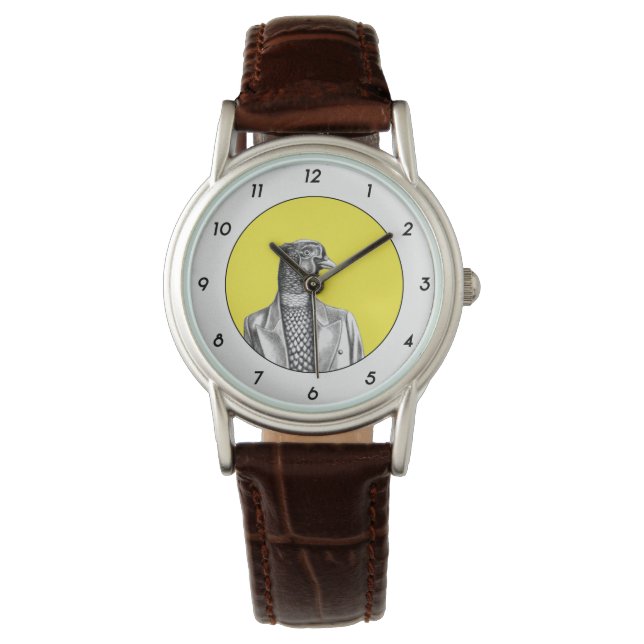Reloj De Pulsera Faisán en chaqueta inteligente (amarillo retro) W2 (Anverso)