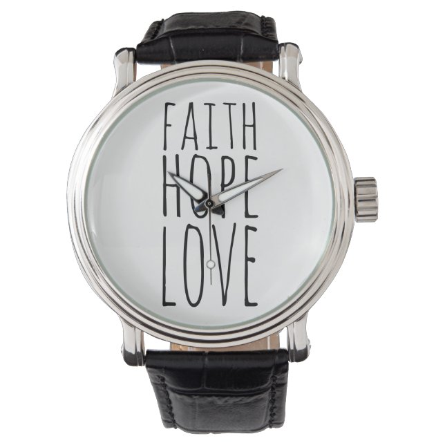 Reloj De Pulsera Faith Hope Love (Anverso)