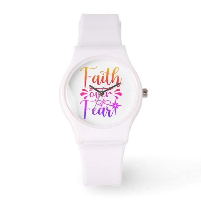 Reloj De Pulsera Faith Over Fear Watch (Anverso)