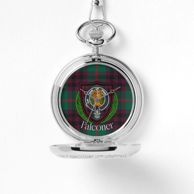 Reloj De Pulsera Falconer Scottish Clan Tartan & Crest (Anverso)