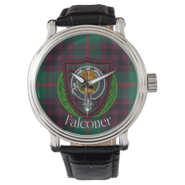 Reloj De Pulsera Falconer Scottish Clan Tartan & Crest