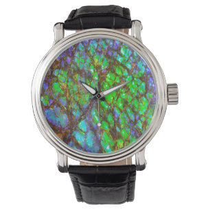 Reloj De Pulsera Faln Peacock Ammolite