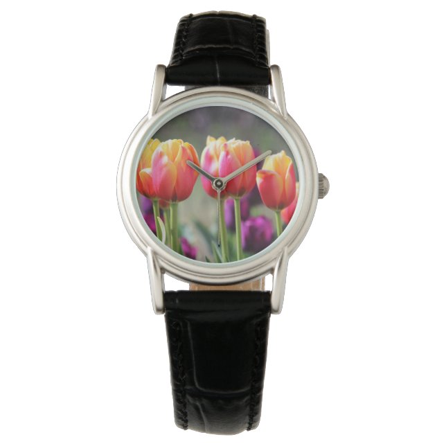 Reloj De Pulsera Faln Tulips Aflame (Anverso)