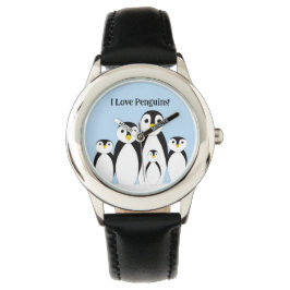Reloj De Pulsera Familia Cute Penguin