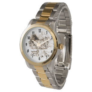 Reloj De Pulsera Familia de Linces Rojos