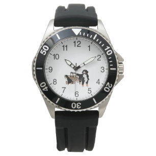Reloj De Pulsera Familia de perro de la montaña de Bernese con el