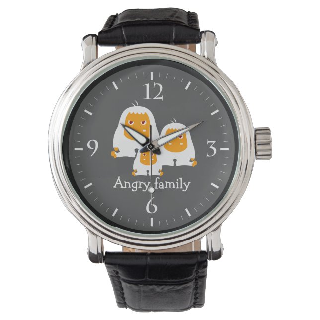 Reloj De Pulsera Familia furiosa Monos diseñan camiseta (Anverso)