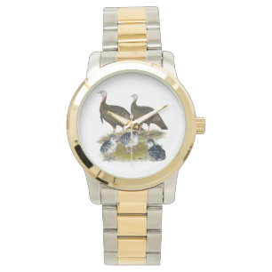 Reloj De Pulsera Familia silvestre oriental de los pavos