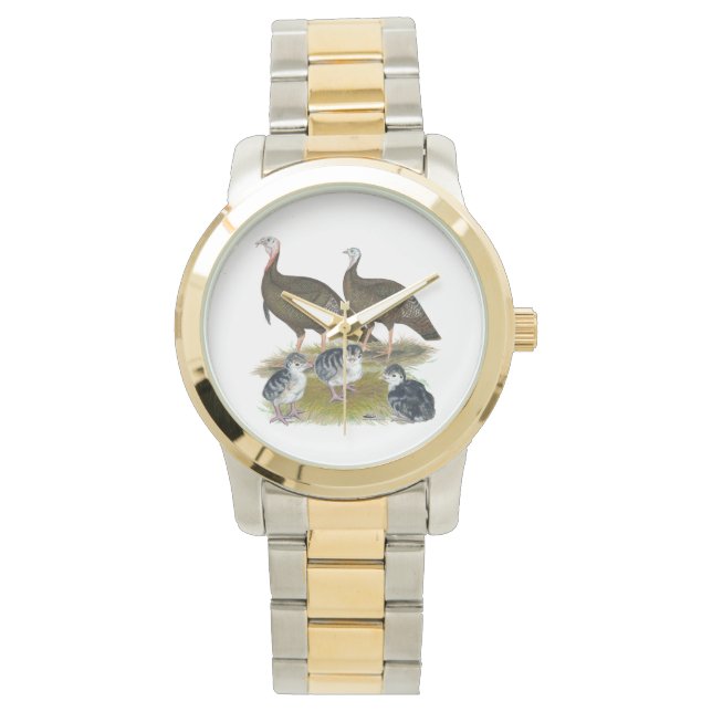Reloj De Pulsera Familia silvestre oriental de los pavos (Anverso)