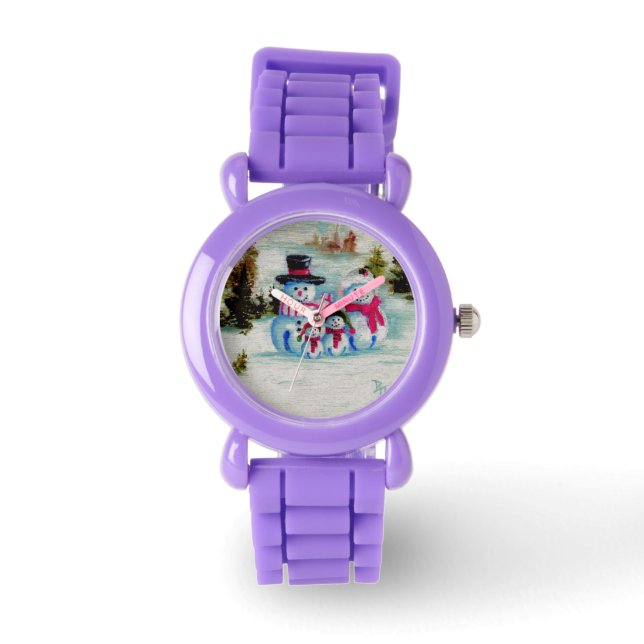 Reloj De Pulsera Familia Snowman (Anverso)