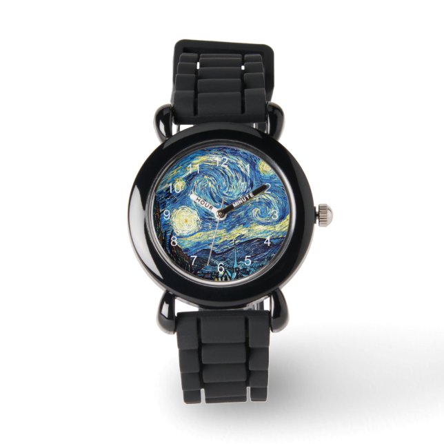 Reloj De Pulsera Famoso cuadro de Van Gogh, Noche Starry (Anverso)