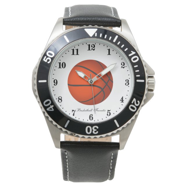 Reloj De Pulsera Fanático divertido de baloncesto (Anverso)