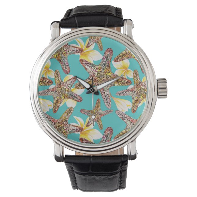 Reloj De Pulsera Fancioso patrón Starfish (Anverso)