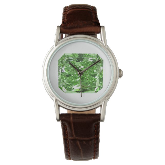 Reloj De Pulsera Fancy Diamond Green Sparkling Green Watch (Anverso)