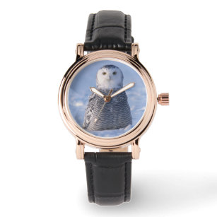 Reloj De Pulsera Fancy Elegant Arctic Snowy Owen Photo Diseñado