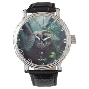 Reloj De Pulsera Fantasía Ave Ave Lluvia