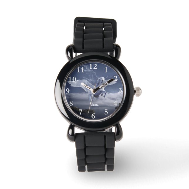 Reloj De Pulsera Fantasía Caballo Nombre Personalizado Chica Watch (Anverso)
