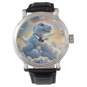 Reloj De Pulsera Fantasía cute bebé nubes de dinosaurios