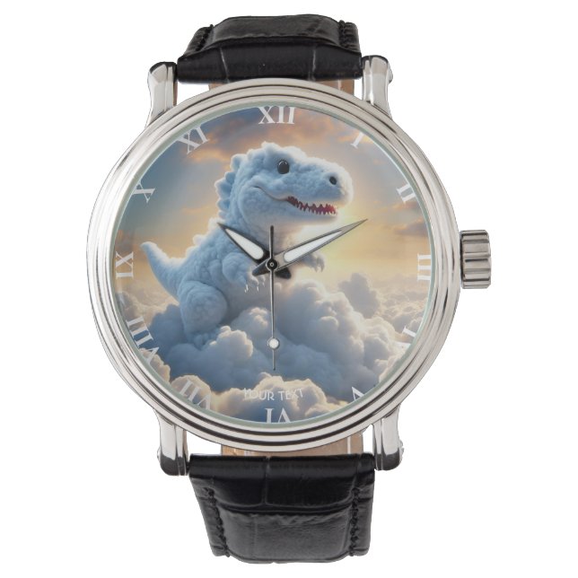 Reloj De Pulsera Fantasía cute bebé nubes de dinosaurios (Anverso)