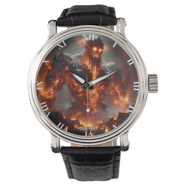 Reloj De Pulsera Fantasía Cute Fire Elemental Flames (Anverso)