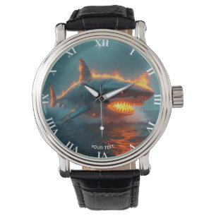 Reloj De Pulsera Fantasía Cute Fire Sharm Sea