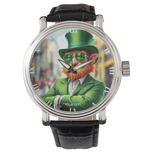Reloj De Pulsera Fantasía Cute Sharp Vestido Leprechaun (Anverso)