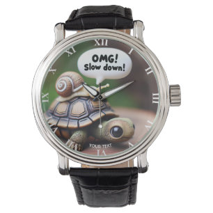 Reloj De Pulsera Fantasía Cute Turtle Snacks Speed