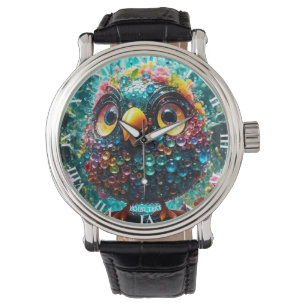 Reloj De Pulsera Fantasía Cute Vivid Bird Yellow Eyes