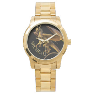 Reloj De Pulsera Fantasía de Dragón de Oro Personalizado