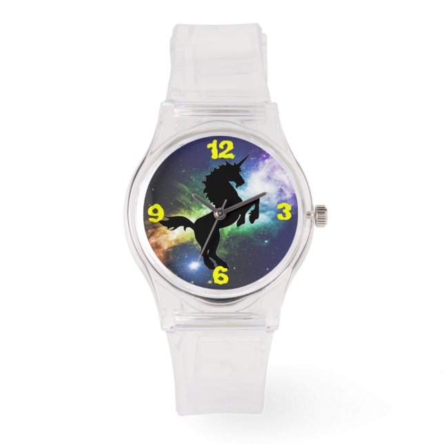 Reloj De Pulsera Fantasía de Unicorn Pegasus Silhouette (Anverso)