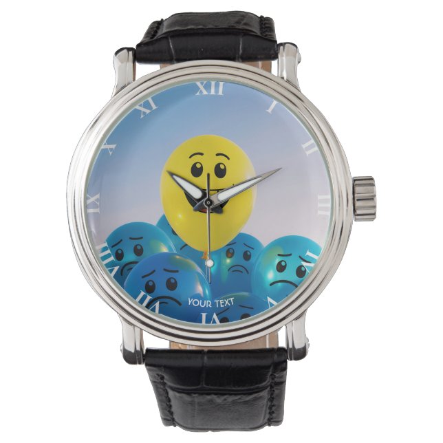 Reloj De Pulsera Fantasía Feliz Y Triste (Anverso)