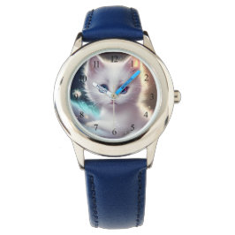 Reloj De Pulsera Fantasía Fluffy White Cat