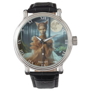 Reloj De Pulsera Fantasía lindo Chica gatos orejas