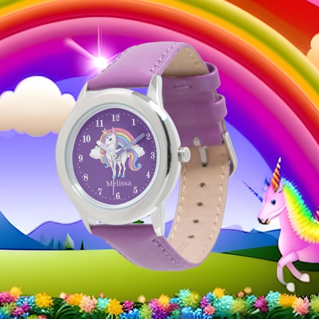 Reloj De Pulsera fantasía lindo unicornio añadir nombre Watch (Subido por el creador)