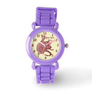Reloj De Pulsera fantasía mítica criatura dragón rojo lindo